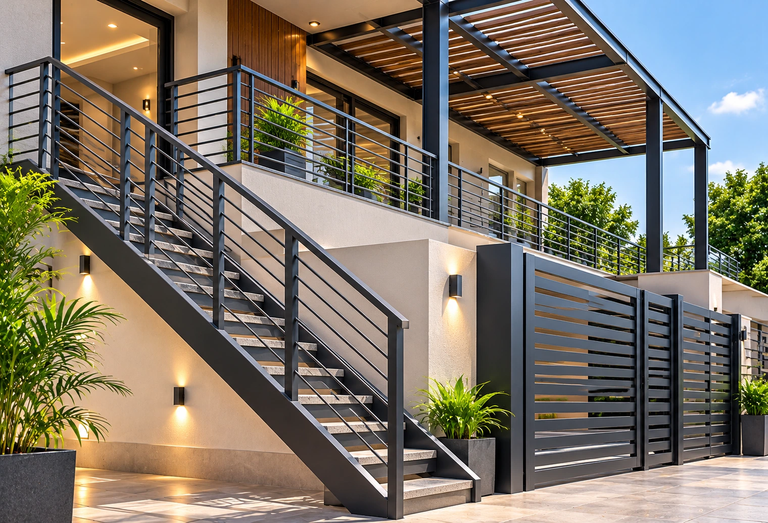 Modern interior and glass door reference